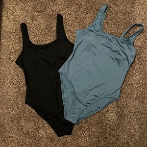 Set of 2 Victoria Secret PINK gym to swim scoop neck one pieces